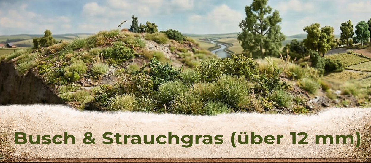 Busch und Strauchgras im Diorama – realistische Anwendung für Modellbau und Tabletop