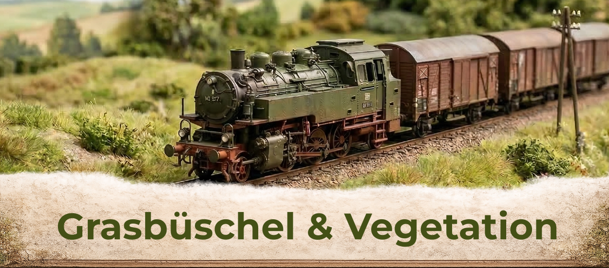 Grasbüschel & Vegetation im Diorama – realistische Anwendung für Modellbau und Tabletop