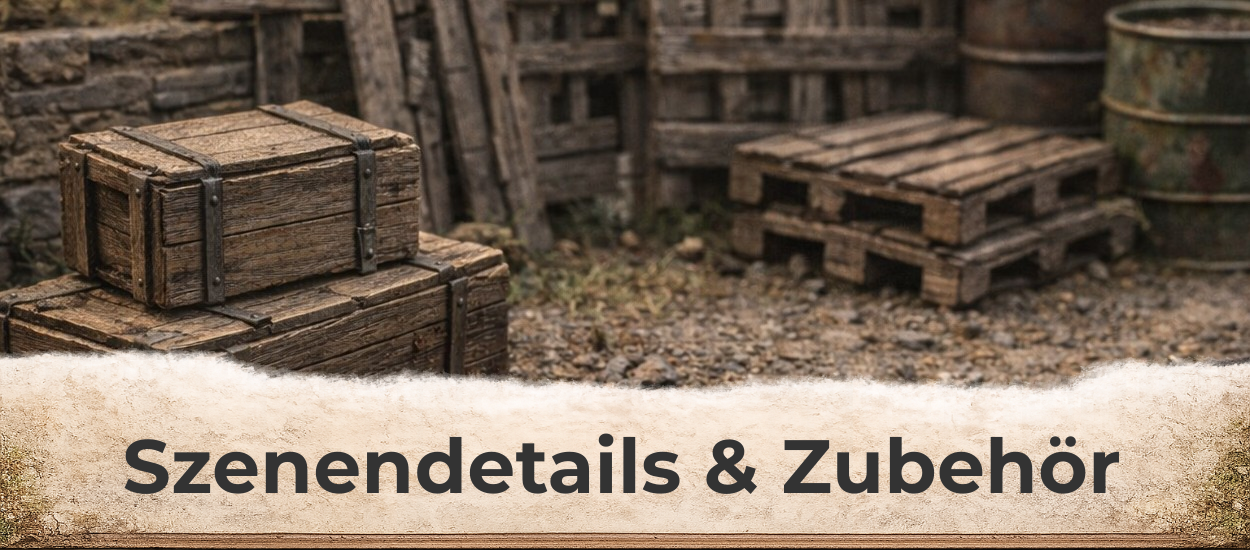 Szenendetails und Zubehör im Modellbau – realistische Anwendung für Diorama und Tabletop