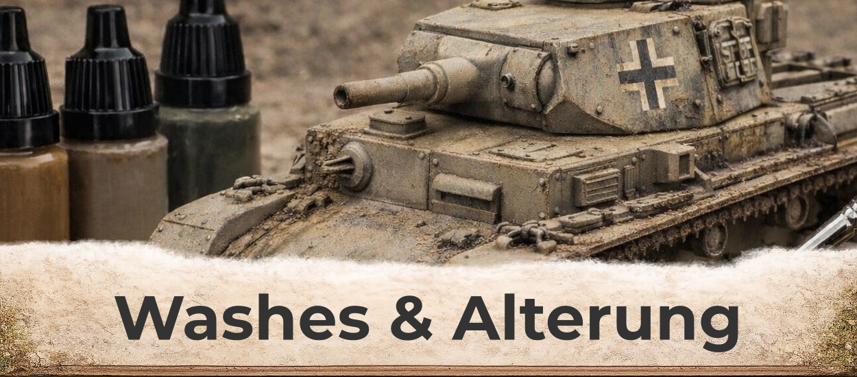 Washes und Alterung im Modellbau – realistische Anwendung für Diorama und Tabletop