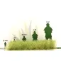 Preview: Busch- und Strauchgras ab 12 mm – Buschgras - Sattgrün - für realistische Diorama- und Modellbau-Szenen