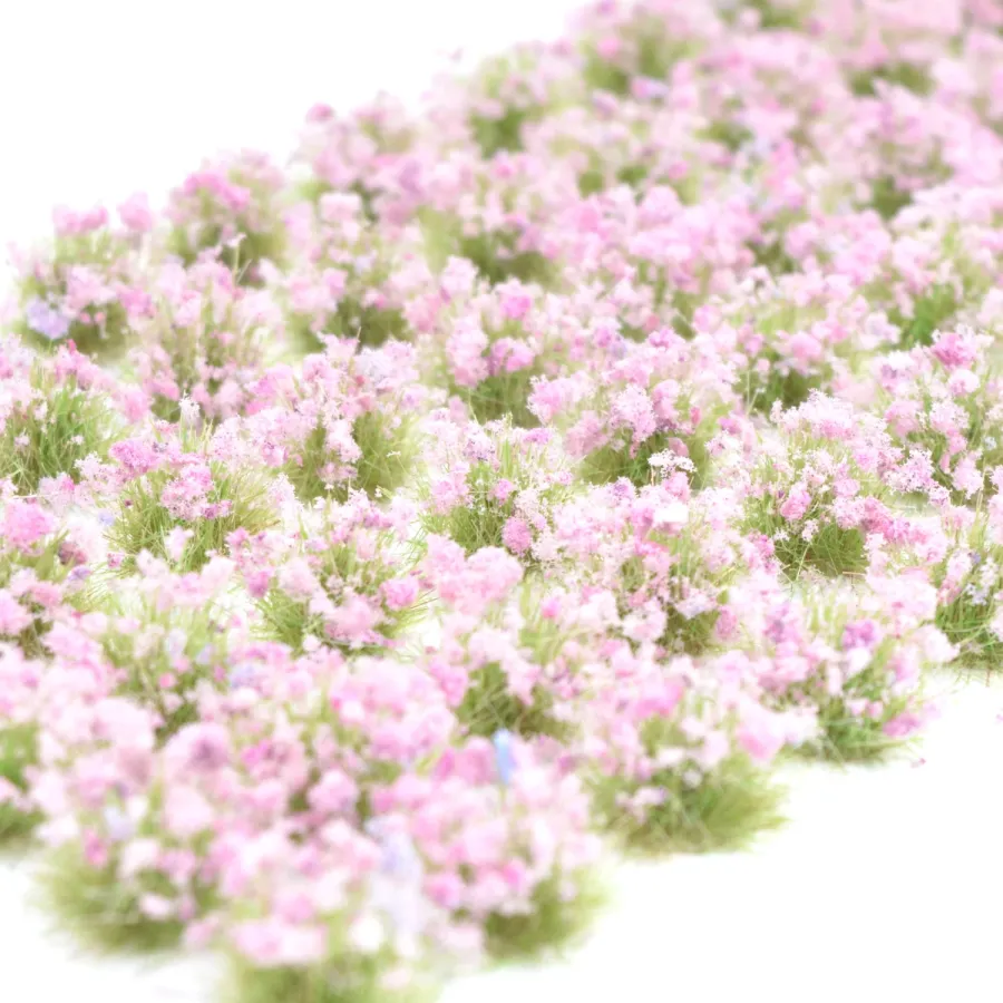 Grasbüschel 10 mm - Bordeauxflor - für Diorama -Modelleisenbahn - Tabletop Gelände – realistische Miniaturvegetation