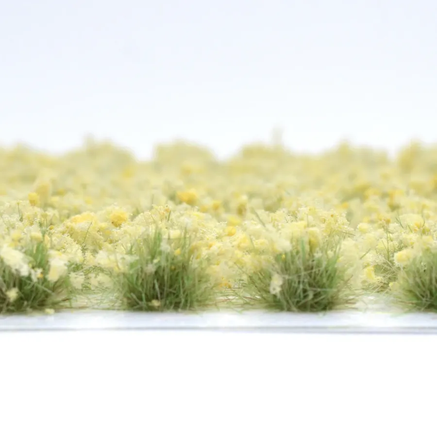 Preview: Grasbüschel 10 mm - Sommergelb - für Diorama -Modelleisenbahn - Tabletop Gelände – realistische Miniaturvegetation