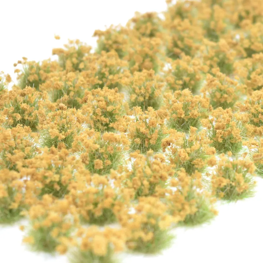 Grasbüschel 10 mm - Braunlicht - für Diorama -Modelleisenbahn - Tabletop Gelände – realistische Miniaturvegetation