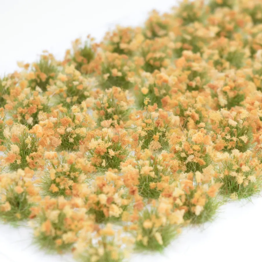 Grasbüschel 10 mm - Herbstlicht - für Diorama -Modelleisenbahn - Tabletop Gelände – realistische Miniaturvegetation