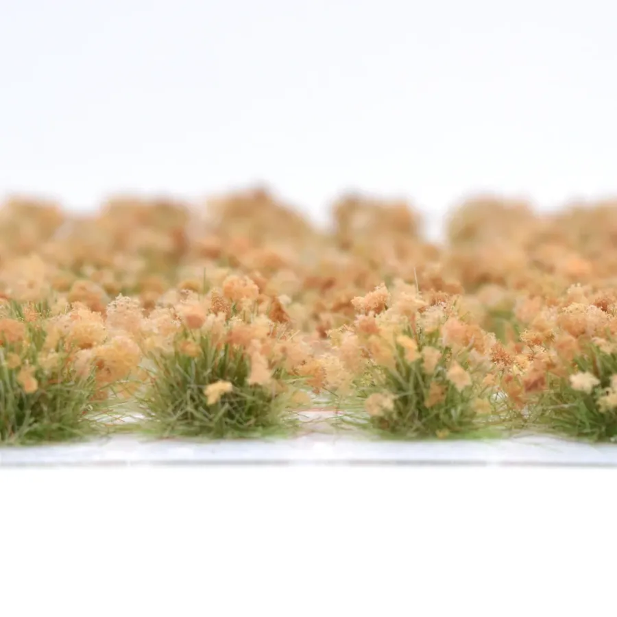 Preview: Grasbüschel 10 mm - Herbstlicht - für Diorama -Modelleisenbahn - Tabletop Gelände – realistische Miniaturvegetation