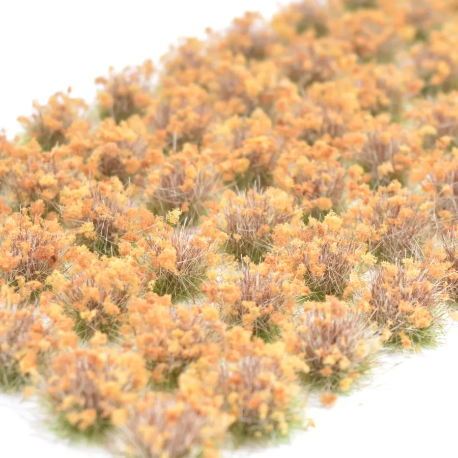 Grasbüschel 10 mm - Herbstgold - für Diorama -Modelleisenbahn - Tabletop Gelände – realistische Miniaturvegetation