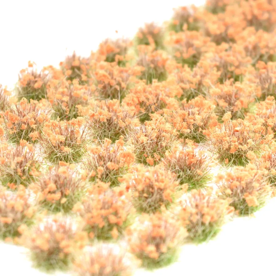 Grasbüschel 10 mm - Rotlaub - für Diorama -Modelleisenbahn - Tabletop Gelände – realistische Miniaturvegetation