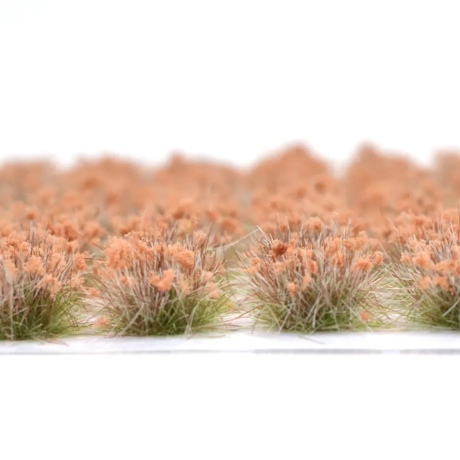 Preview: Grasbüschel 10 mm - Rotlaub - für Diorama -Modelleisenbahn - Tabletop Gelände – realistische Miniaturvegetation