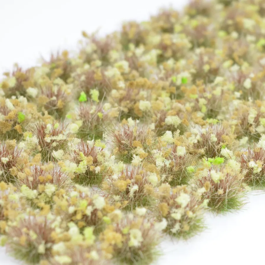 Grasbüschel 10 mm - Herbstleuchten - für Diorama -Modelleisenbahn - Tabletop Gelände – realistische Miniaturvegetation