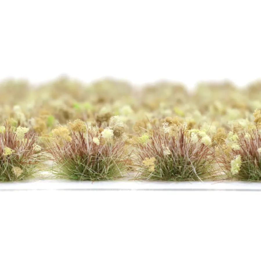 Preview: Grasbüschel 10 mm - Herbstleuchten - für Diorama -Modelleisenbahn - Tabletop Gelände – realistische Miniaturvegetation