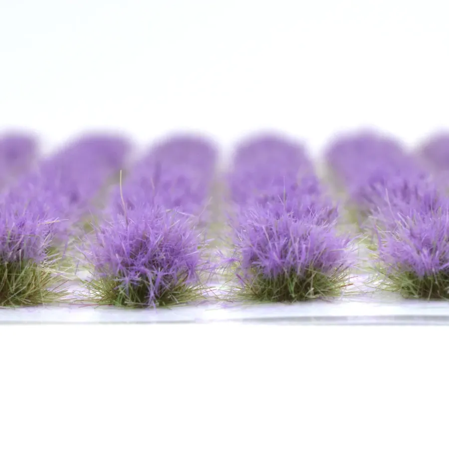 Preview: Hohe Wildgrasbüschel 12 mm – Lavendel - natürliche hohe Vegetation für Diorama und Tabletop Landschaften
