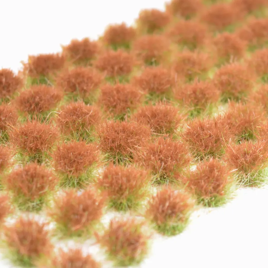 Hohe Wildgrasbüschel 12 mm – Glanzbraun - natürliche hohe Vegetation für Diorama und Tabletop Landschaften