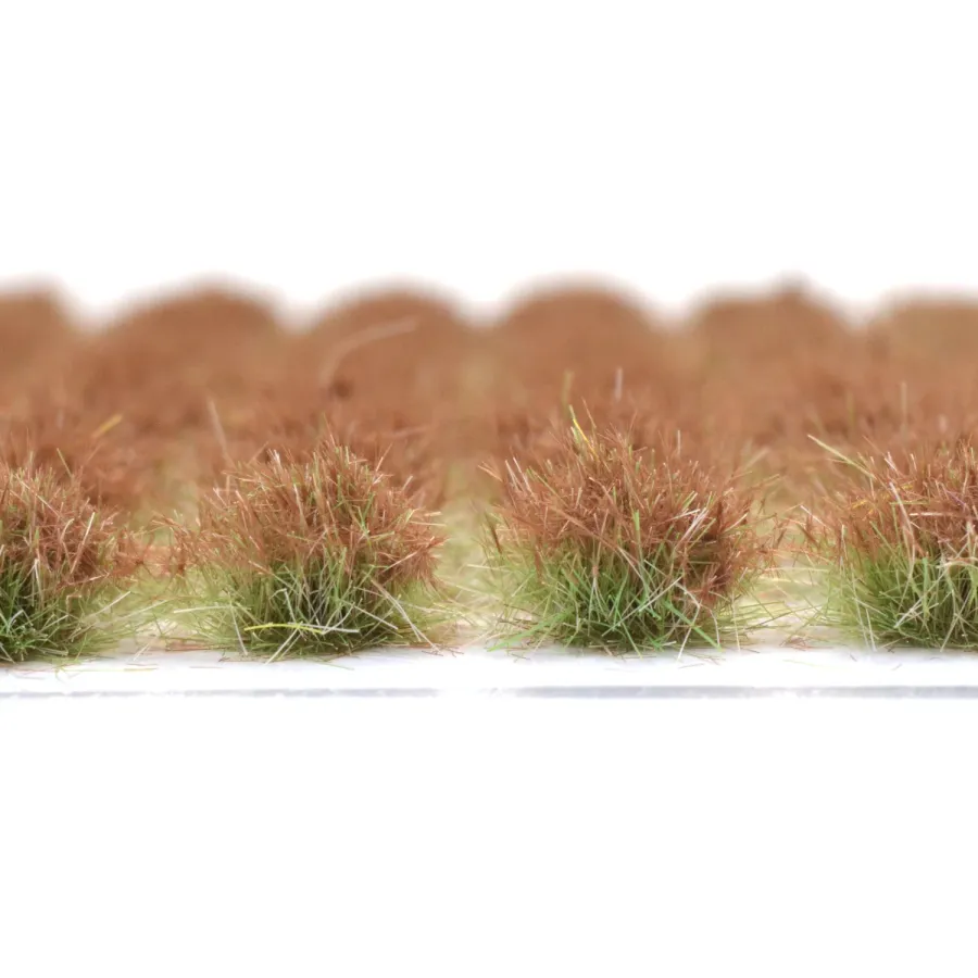 Preview: Hohe Wildgrasbüschel 12 mm – Glanzbraun - natürliche hohe Vegetation für Diorama und Tabletop Landschaften