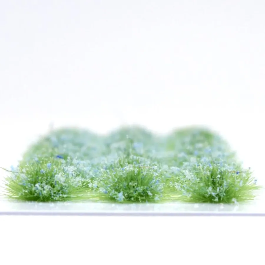Preview: Klassische Grasbüschel 4–6 mm - Himmelblüte - realistische Standard-Vegetation für Modellbau und Tabletop Gelände