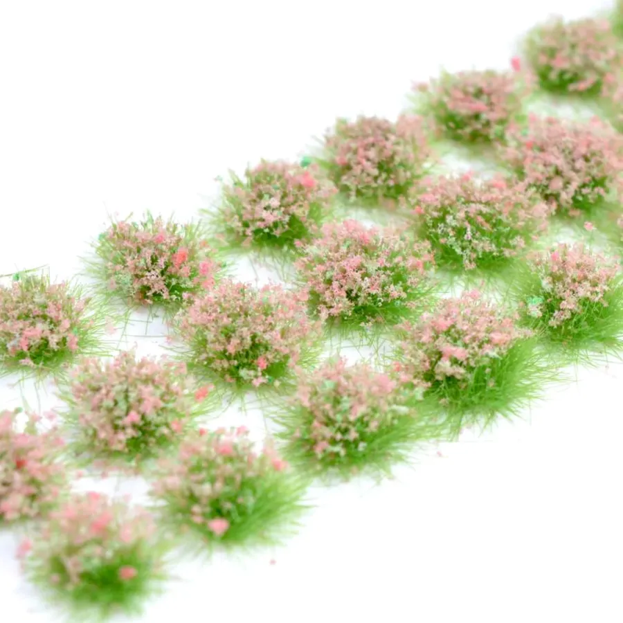 Klassische Grasbüschel 4–6 mm - Wildmohn - realistische Standard-Vegetation für Modellbau und Tabletop Gelände