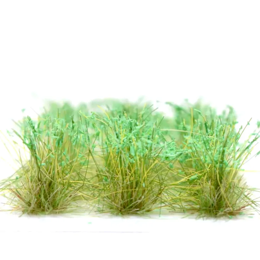 Preview: Hohe Wildgrasbüschel 12 mm – Wolfsmilch - natürliche hohe Vegetation für Diorama und Tabletop Landschaften