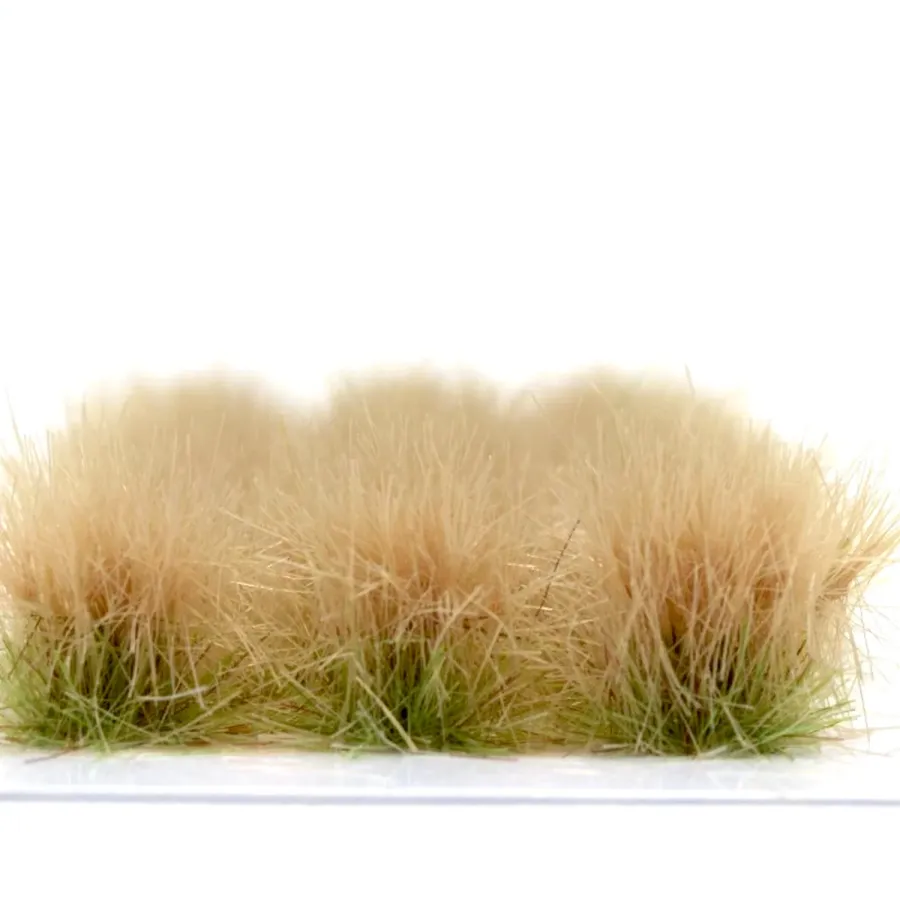 Preview: Hohe Wildgrasbüschel 12 mm – Wüstenton - natürliche hohe Vegetation für Diorama und Tabletop Landschaften
