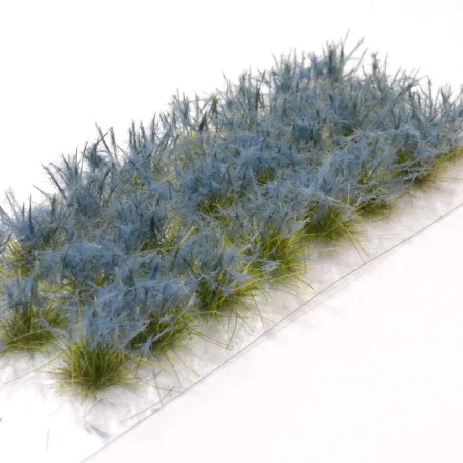 Hohe Wildgrasbüschel 12 mm – Tiefblau - natürliche hohe Vegetation für Diorama und Tabletop Landschaften
