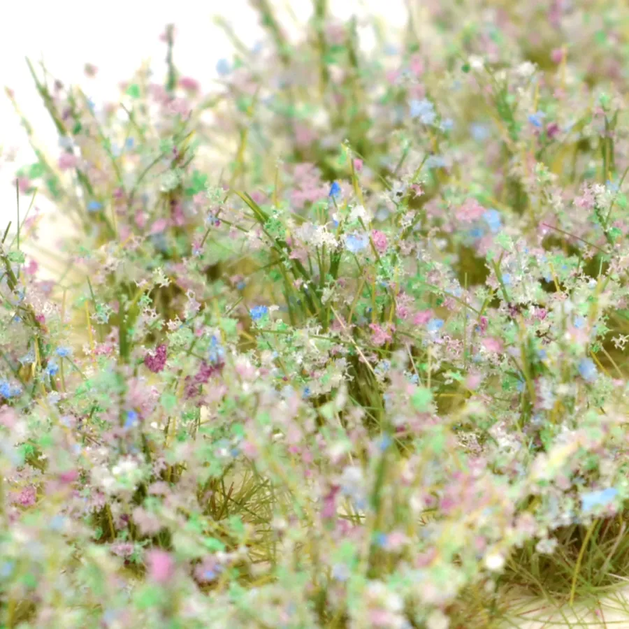 Preview: Hohe Wildgrasbüschel 12 mm – Kornblumenfeld - natürliche hohe Vegetation für Diorama und Tabletop Landschaften