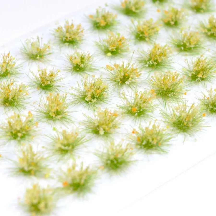 Feine Grasbüschel 2–4 mm - Frühlingsflor - niedrige Miniatur Vegetation für Diorama, Tabletop und Modelleisenbahn