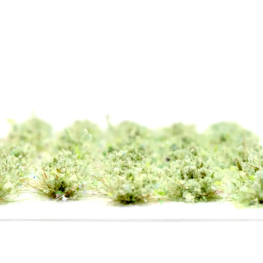 Preview: Feine Grasbüschel 2–4 mm - Dunkelolive - niedrige Miniatur Vegetation für Diorama, Tabletop und Modelleisenbahn