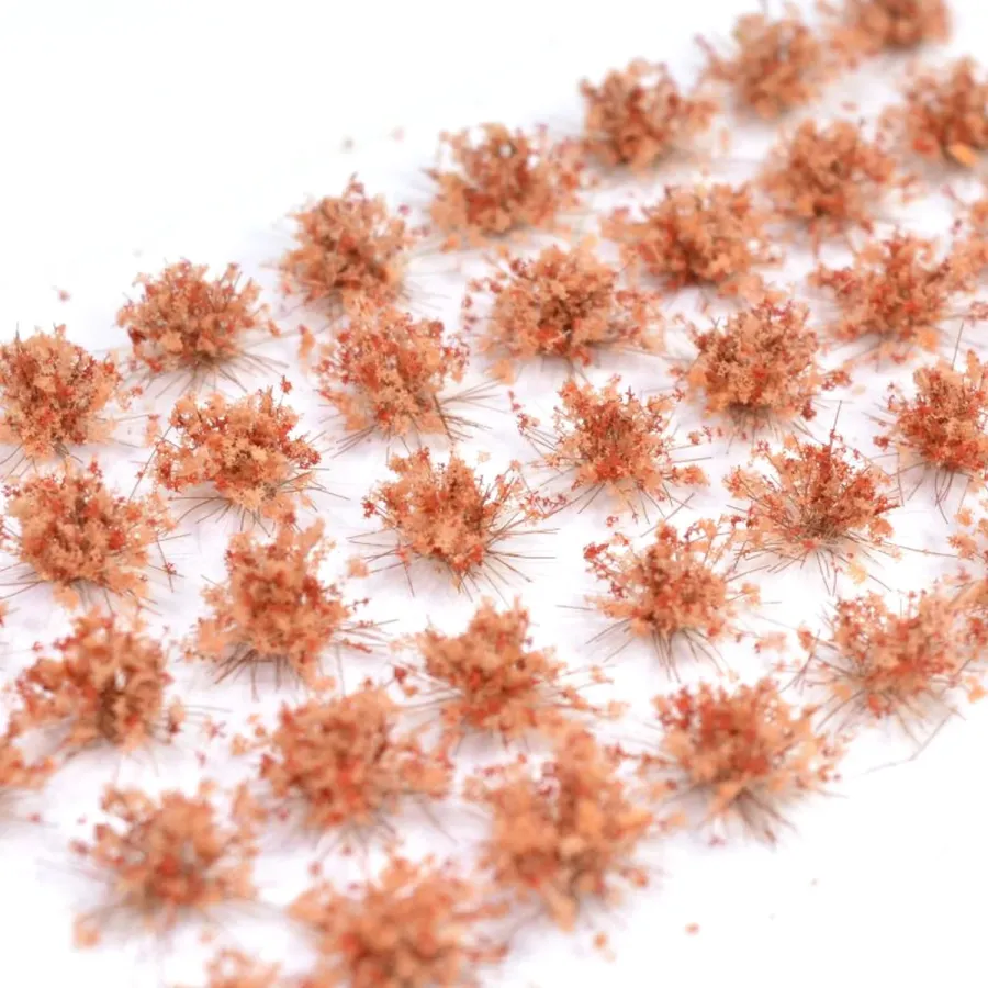 Feine Grasbüschel 2–4 mm - Oxidrot - niedrige Miniatur Vegetation für Diorama, Tabletop und Modelleisenbahn