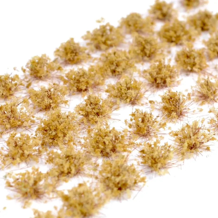 Feine Grasbüschel 2–4 mm - Sepiadunkel - niedrige Miniatur Vegetation für Diorama, Tabletop und Modelleisenbahn