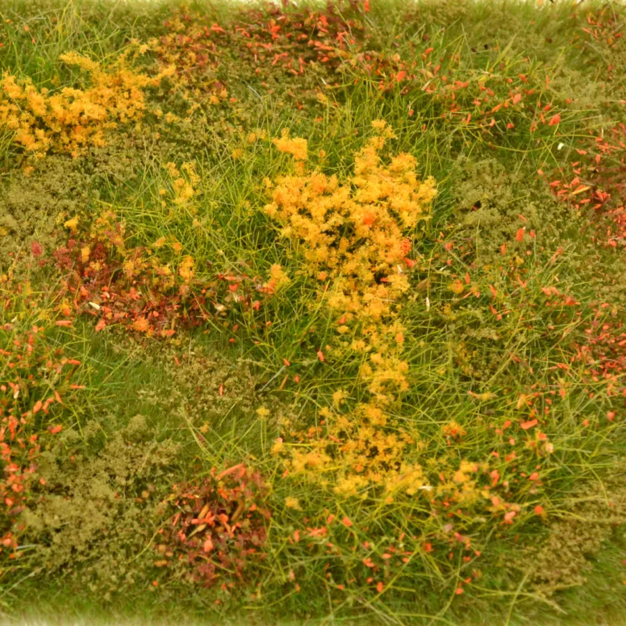 Preview: Busch- und Strauchgras ab 12 mm – Grasmatte - Herbstfeld - für realistische Diorama- und Modellbau-Szenen