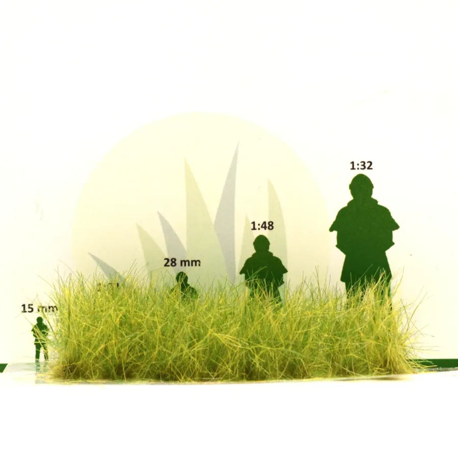 Preview: Busch- und Strauchgras ab 12 mm – Buschgras - Naturgrün - für realistische Diorama- und Modellbau-Szenen