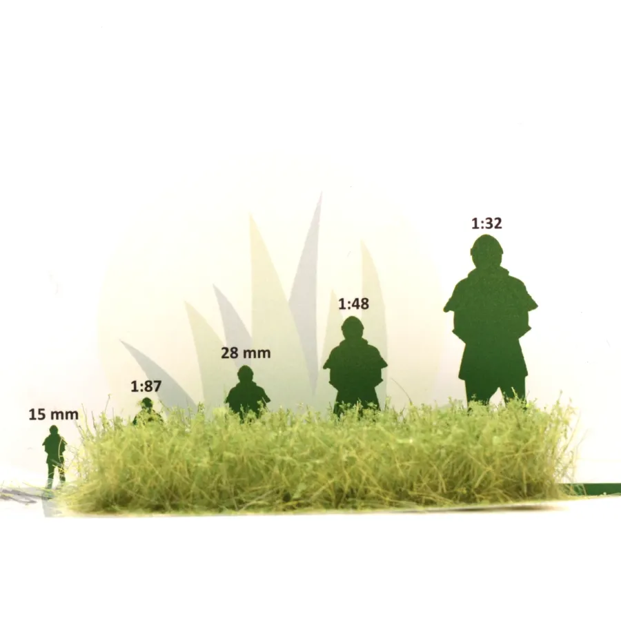 Preview: Busch- und Strauchgras ab 12 mm – Buschgras - Sattgrün - für realistische Diorama- und Modellbau-Szenen