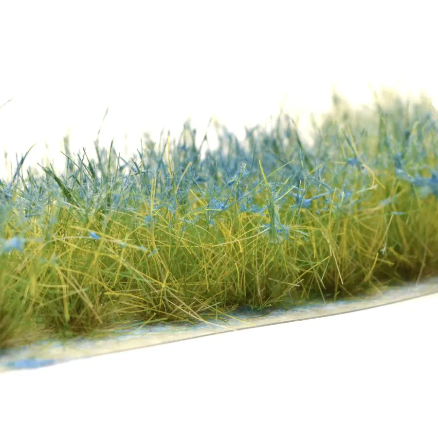 Preview: Busch- und Strauchgras ab 12 mm – Buschgras - Kornblau - für realistische Diorama- und Modellbau-Szenen