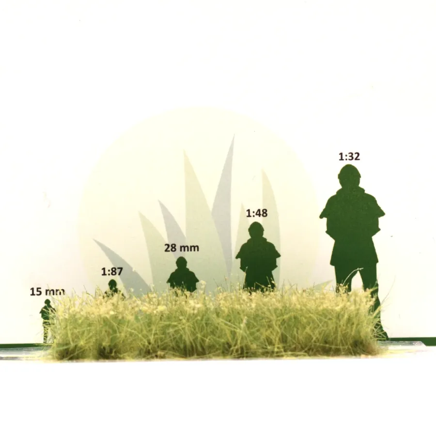 Preview: Busch- und Strauchgras ab 12 mm – Buschgras - Sandbeige - für realistische Diorama- und Modellbau-Szenen