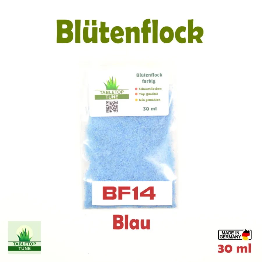 Flock – Streumaterial für realistische Beflockung - im Modellbau und Diorama Blütenflock - Tiefblau