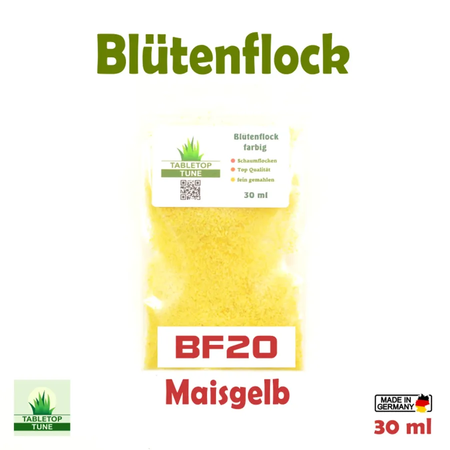 Flock – Streumaterial für realistische Beflockung - im Modellbau und Diorama Blütenflock - Maigelb