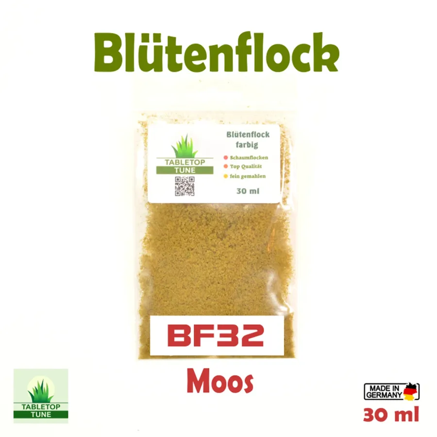 Flock – Streumaterial für realistische Beflockung - im Modellbau und Diorama Blütenflock - Moosgrün