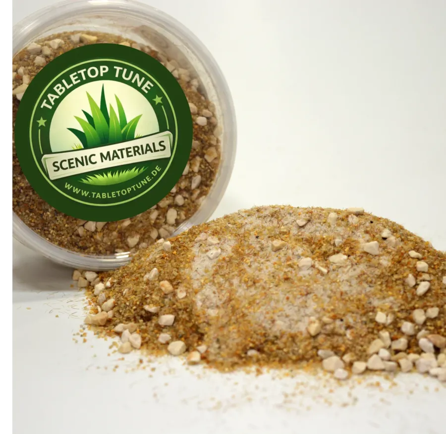 Bodengestaltung Materialien – Wüstenboden Mix - realistischer Untergrund für Diorama, Tabletop und Modelleisenbahn