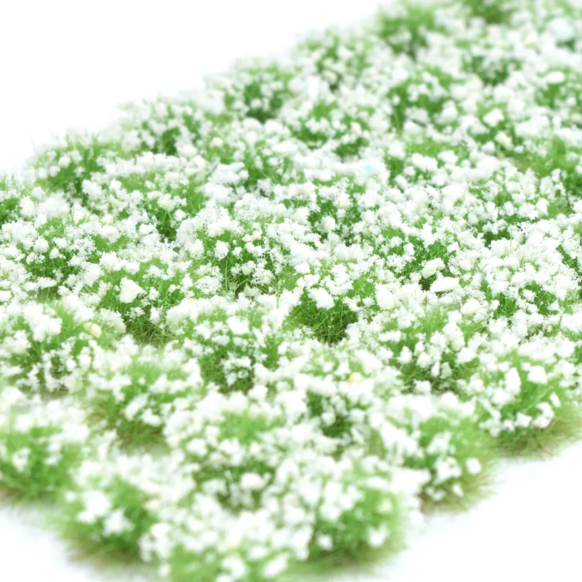 Grasbüschel 10 mm - Alpenweiß - für Diorama -Modelleisenbahn - Tabletop Gelände – realistische Miniaturvegetation