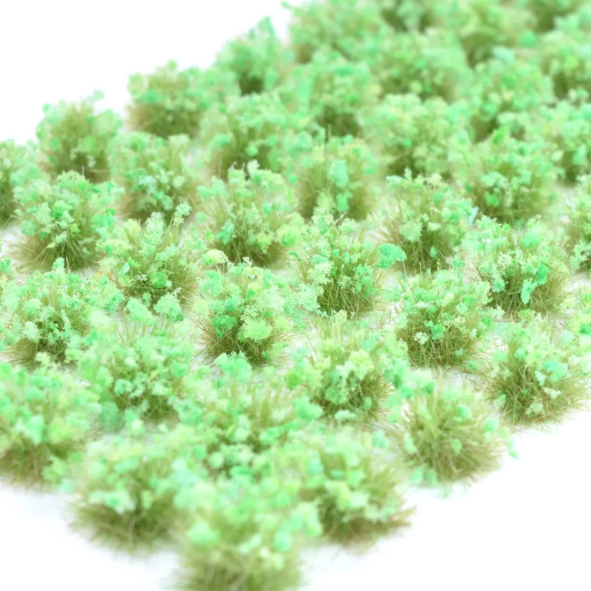 Grasbüschel 10 mm - Saftgrün - für Diorama -Modelleisenbahn - Tabletop Gelände – realistische Miniaturvegetation