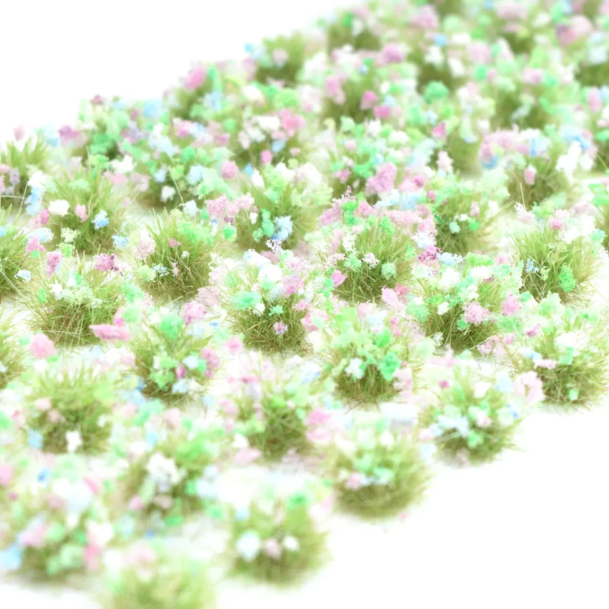 Grasbüschel 10 mm - Sommergarten - für Diorama -Modelleisenbahn - Tabletop Gelände – realistische Miniaturvegetation