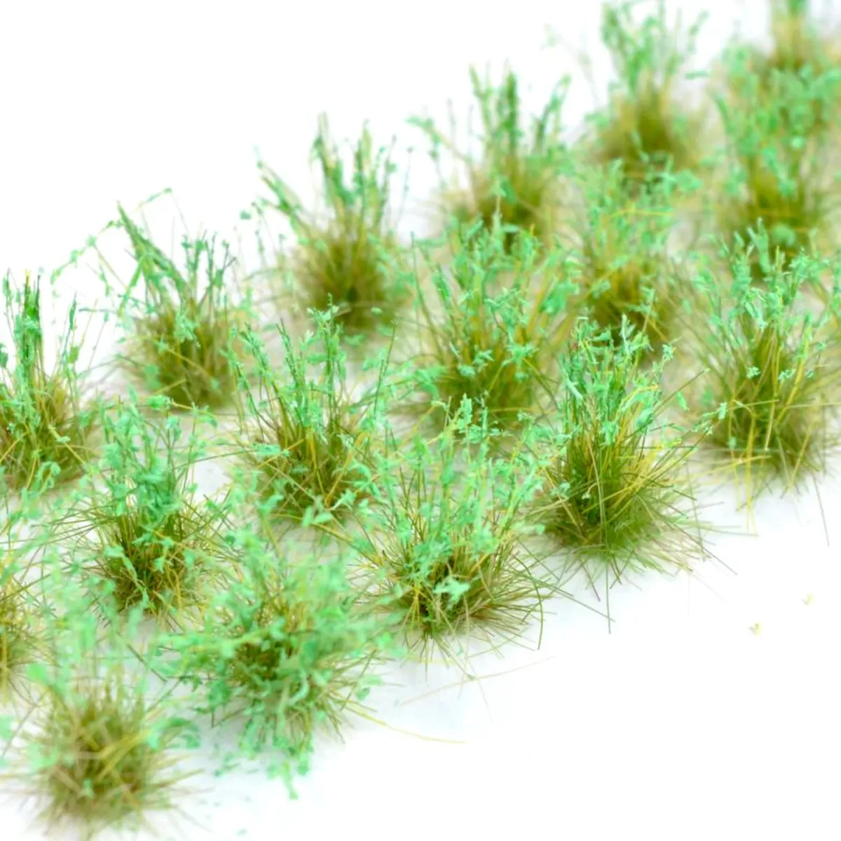 Hohe Wildgrasbüschel 12 mm – Wolfsmilch - natürliche hohe Vegetation für Diorama und Tabletop Landschaften