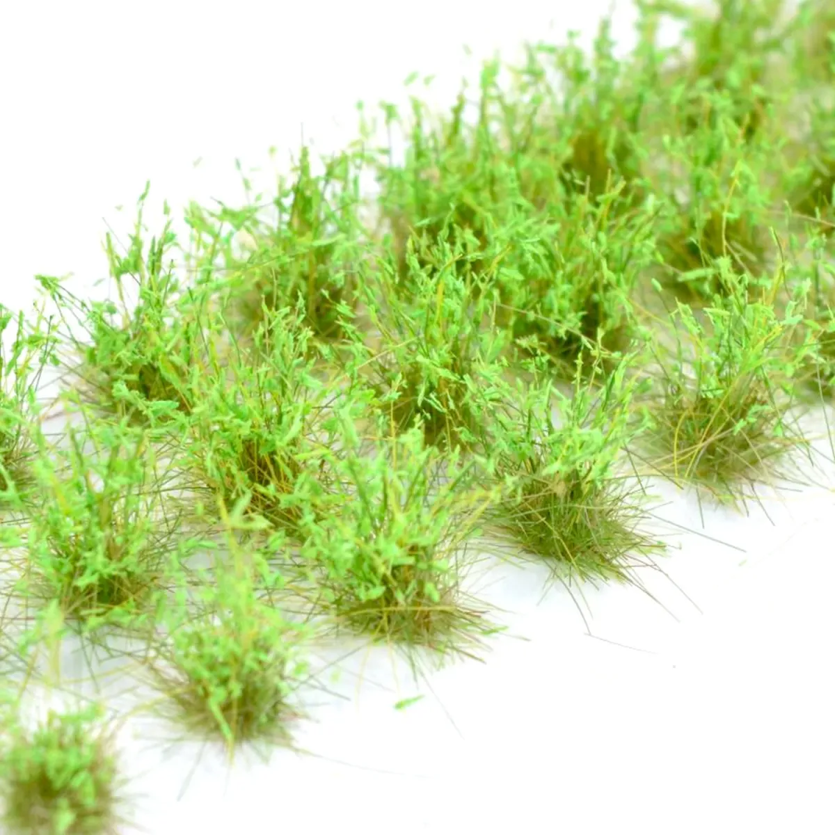 Hohe Wildgrasbüschel 12 mm – Grüner Tee - natürliche hohe Vegetation für Diorama und Tabletop Landschaften