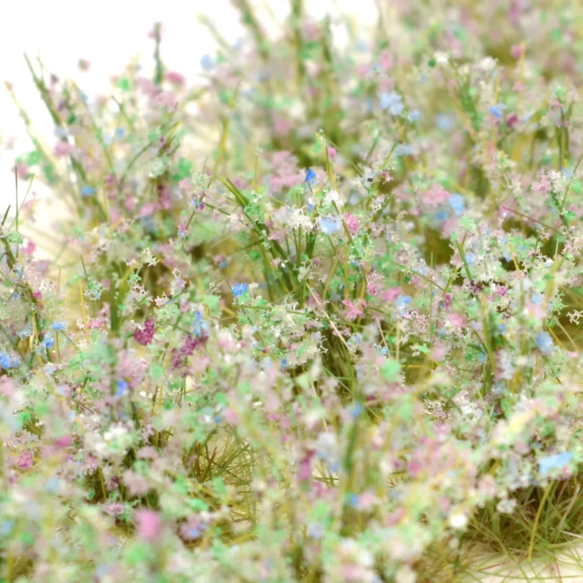 Hohe Wildgrasbüschel 12 mm – Kornblumenfeld - natürliche hohe Vegetation für Diorama und Tabletop Landschaften