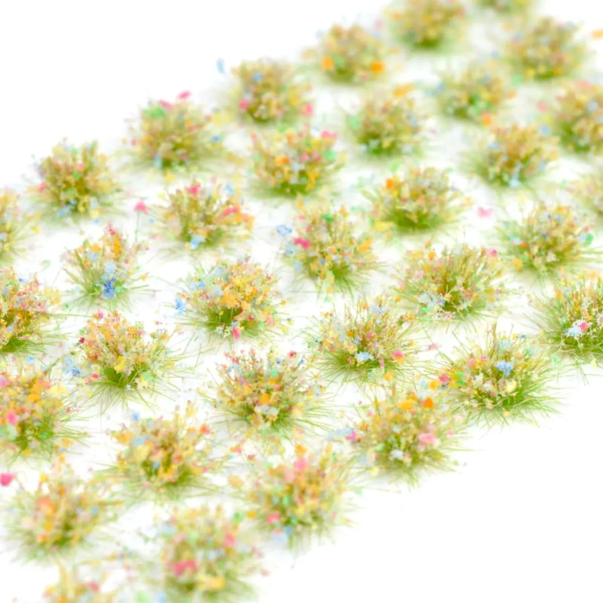 Feine Grasbüschel 2–4 mm - Sommerwiese - niedrige Miniatur Vegetation für Diorama, Tabletop und Modelleisenbahn