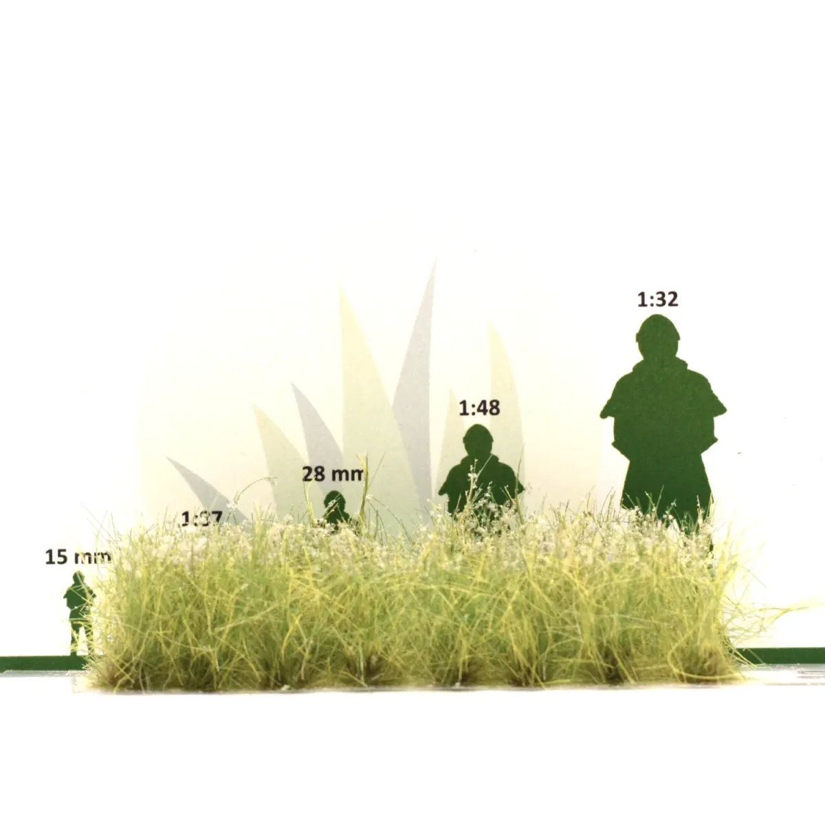 Busch- und Strauchgras ab 12 mm – Buschgras - Feldrand - für realistische Diorama- und Modellbau-Szenen