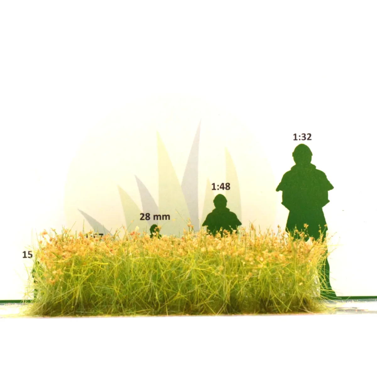 Busch- und Strauchgras ab 12 mm – Buschgras - Steppenbraun - für realistische Diorama- und Modellbau-Szenen