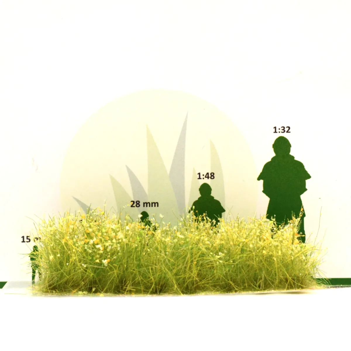 Busch- und Strauchgras ab 12 mm – Buschgras - Blütengelb - für realistische Diorama- und Modellbau-Szenen