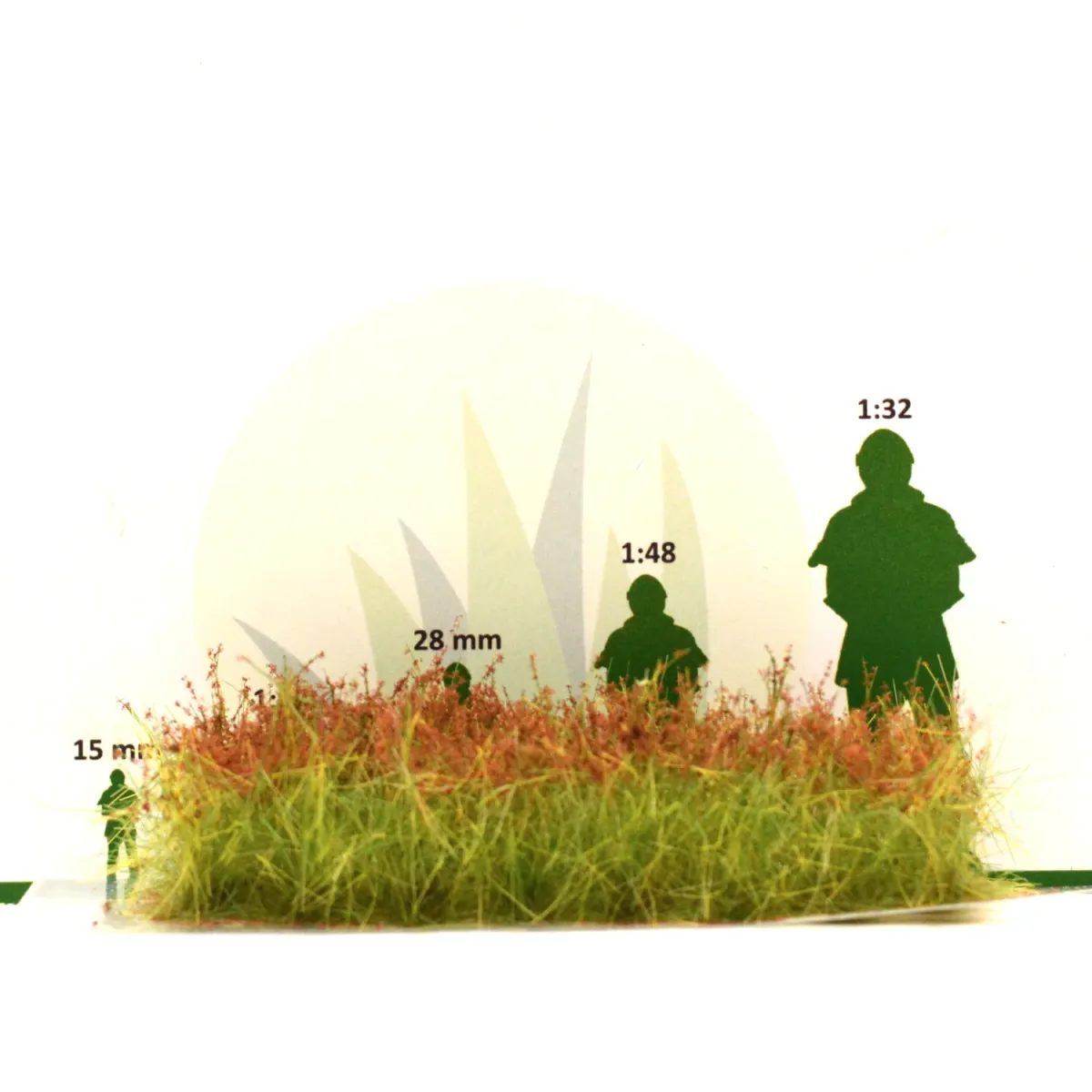 Busch- und Strauchgras ab 12 mm – Buschgras - Tonerde - für realistische Diorama- und Modellbau-Szenen