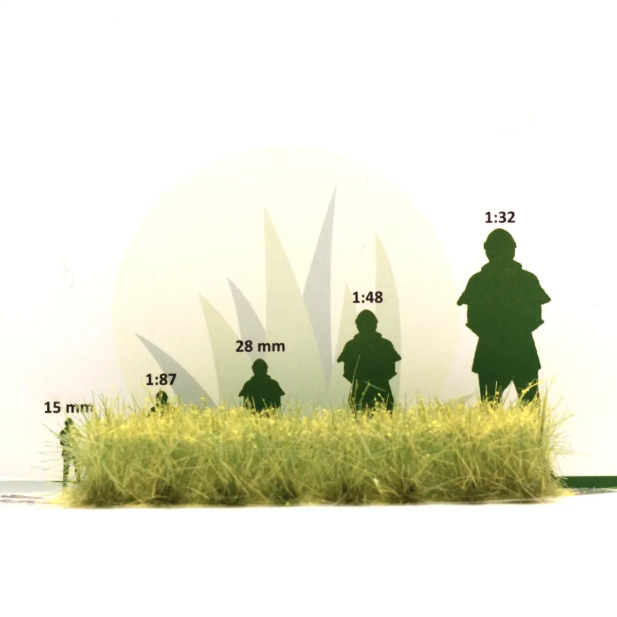Busch- und Strauchgras ab 12 mm – Buschgras - Maigrün - für realistische Diorama- und Modellbau-Szenen