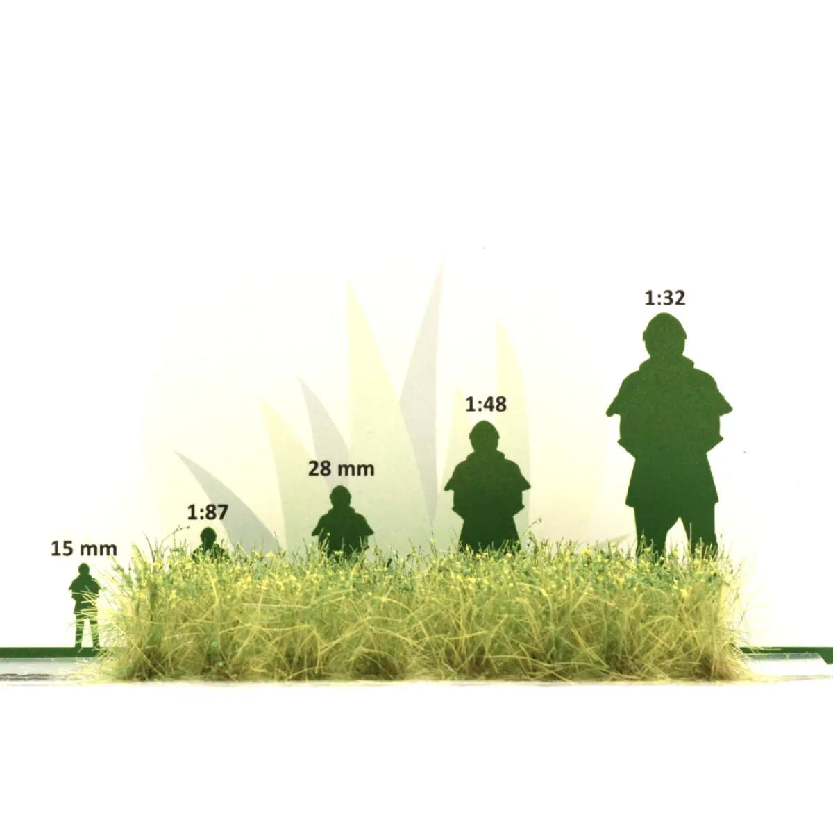 Busch- und Strauchgras ab 12 mm – Buschgras - Ufergrün - für realistische Diorama- und Modellbau-Szenen